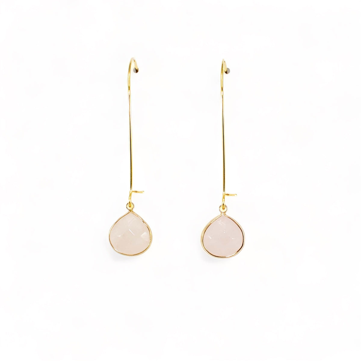 Cobochon Faceted Drop Earrings