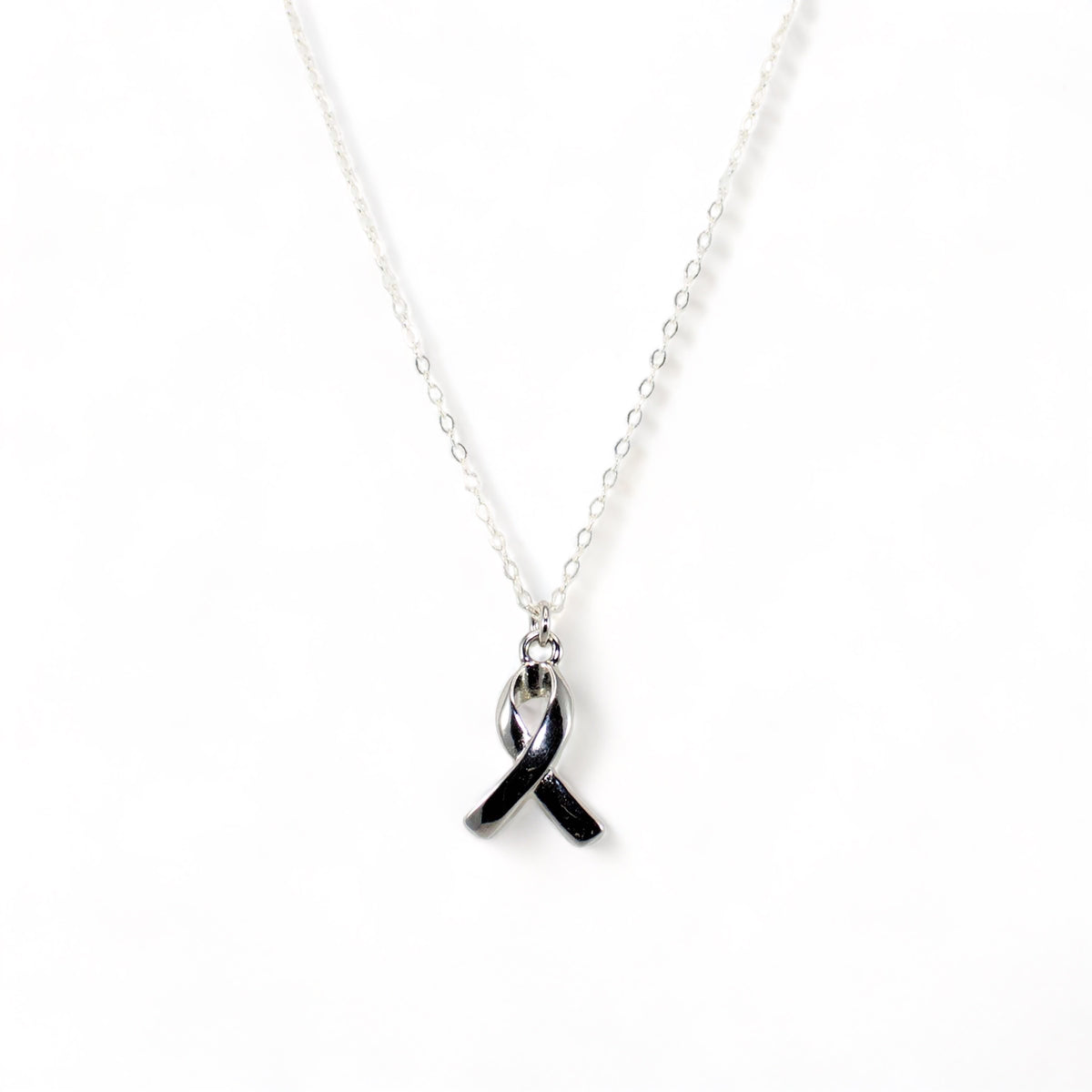 Breast Cancer Ribbon Necklace