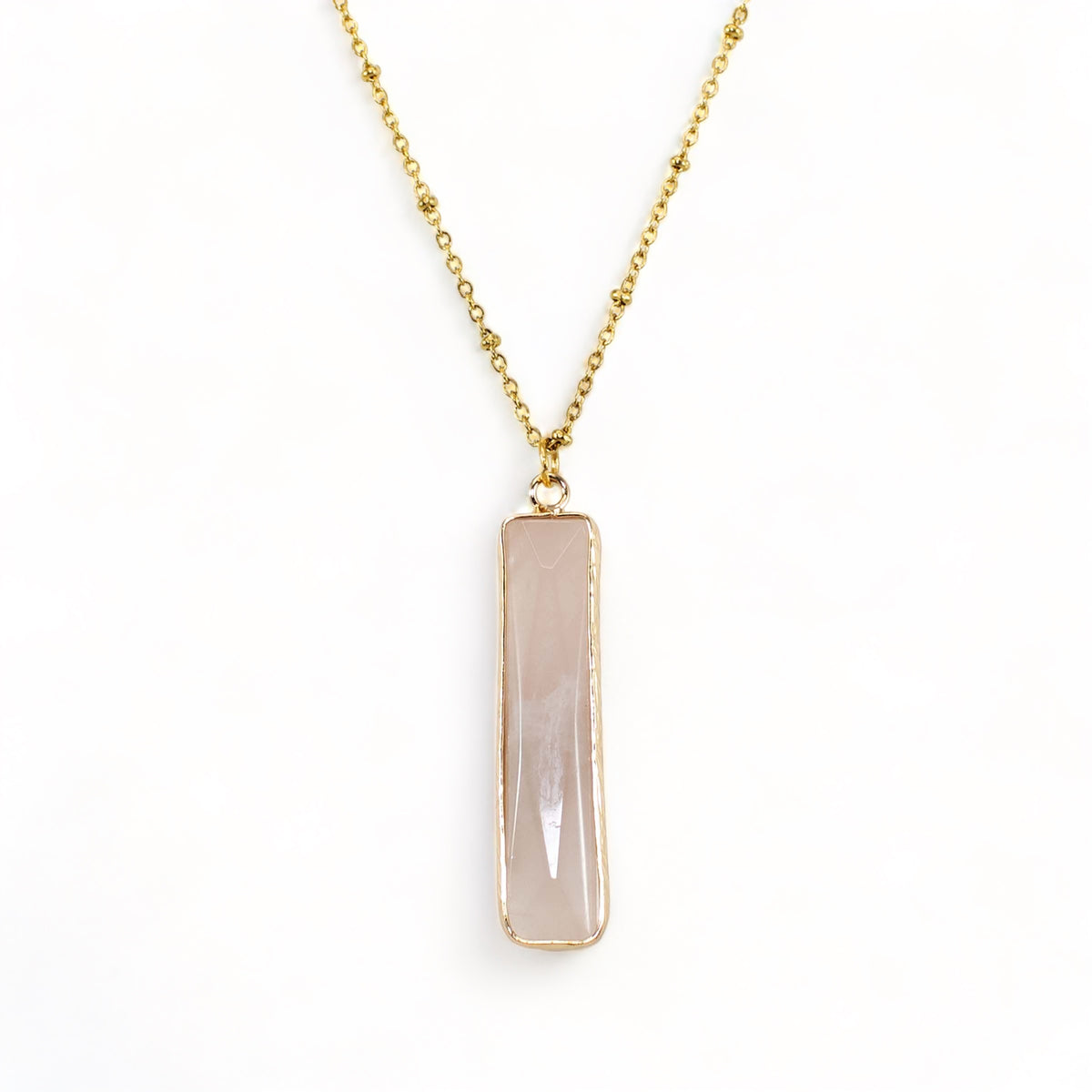 Rose Quartz Necklace | Natural Crystal Jewelry | Gemstone Healing