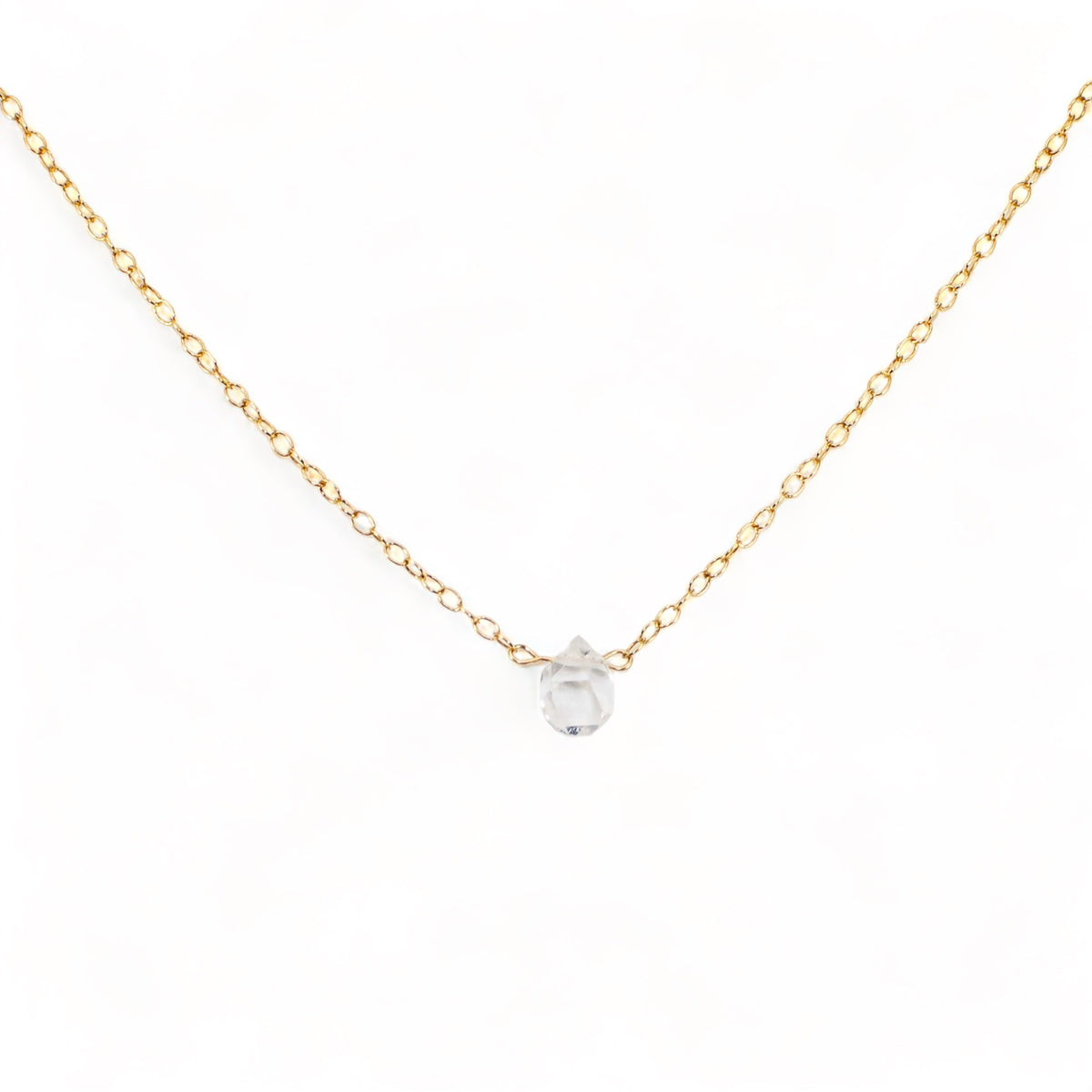 Herkimer Diamond + Gold Choker