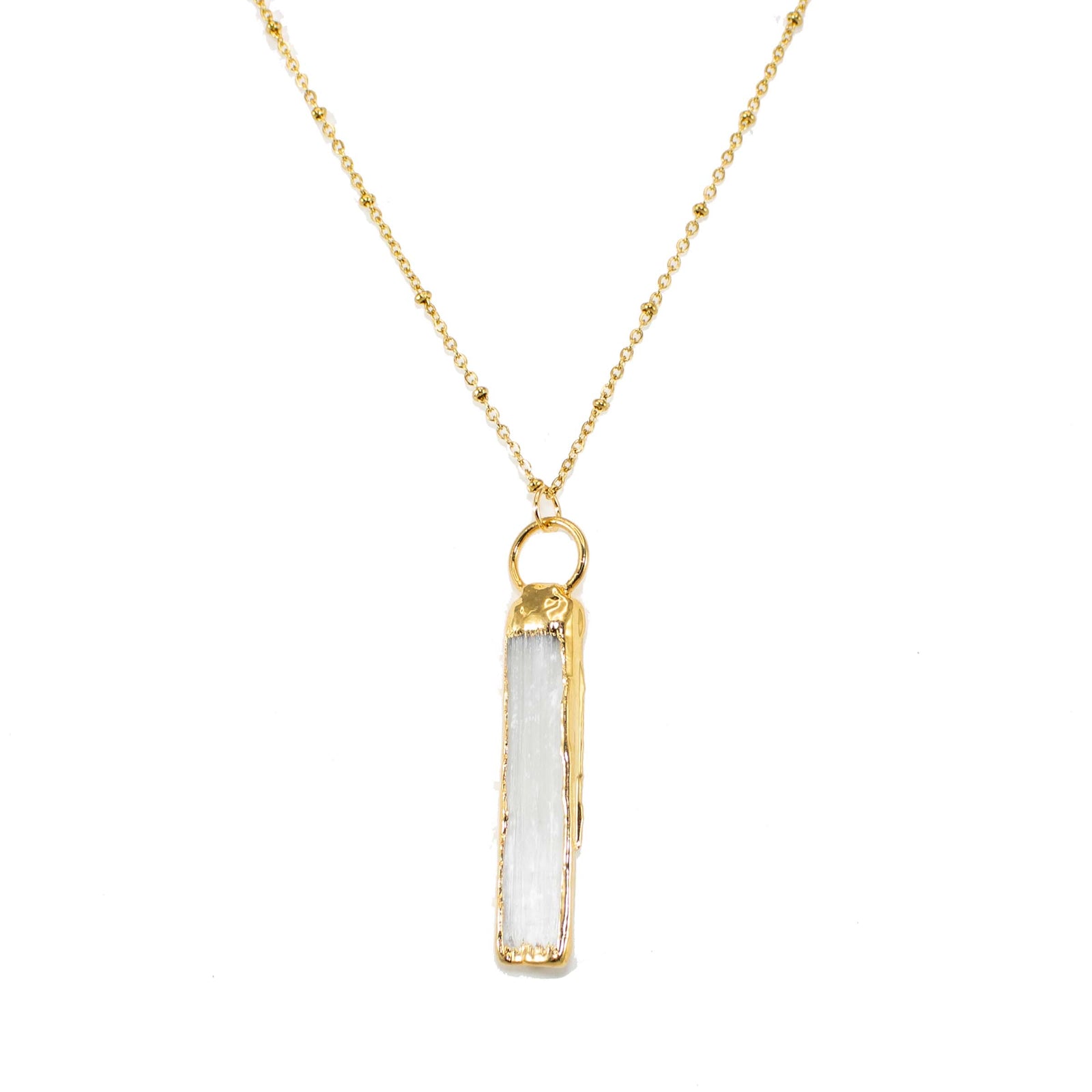 Selenite + Gold Necklace