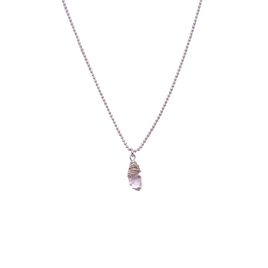 Herkimer Diamond Wire Wrapped Necklace