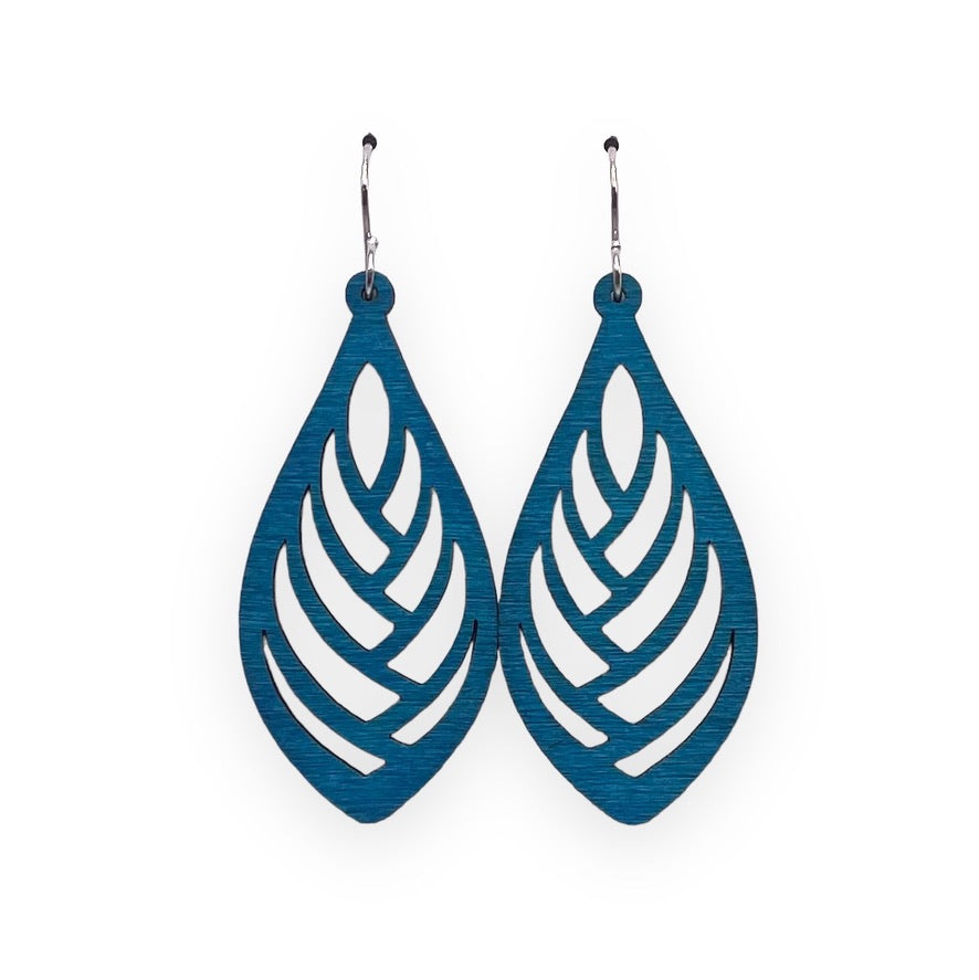 Carved Wood Earrings