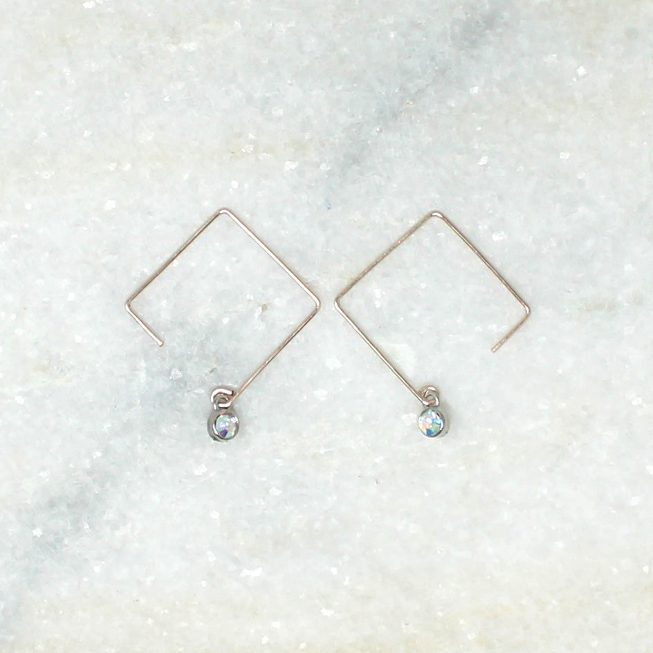 Square Drop Earrings - Large