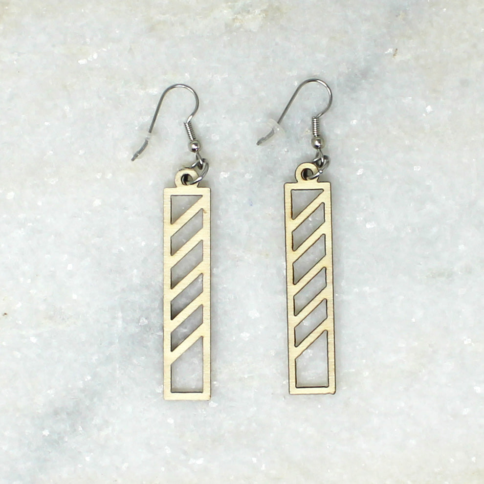 Carved Wood Earrings