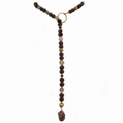 WORLD FINDS Naiya Lariat Necklace Plum [product_variant_title]