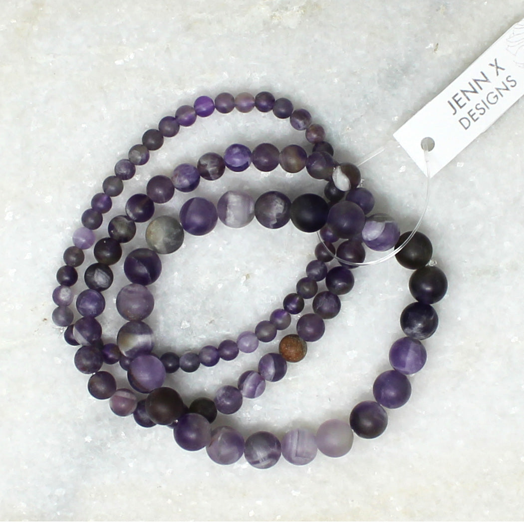 Semi-Precious Stone Trio Bracelets