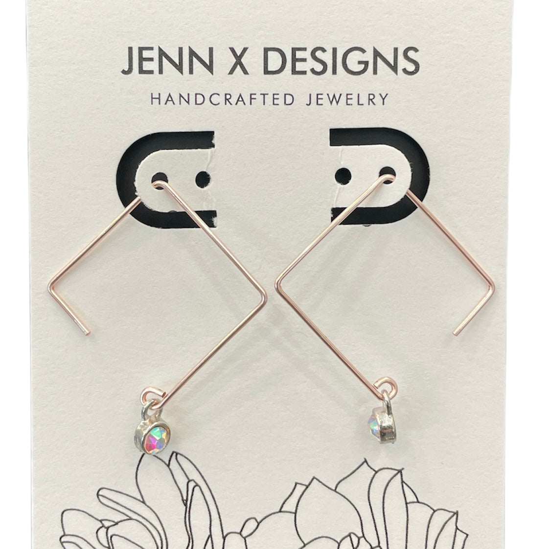 Square Drop Earrings - Large