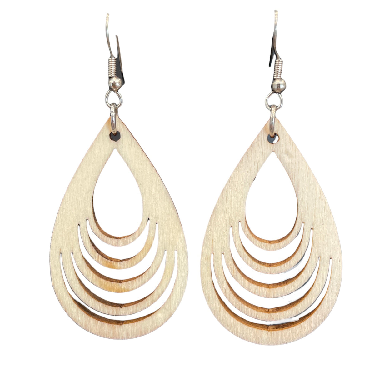 Carved Wood Earrings