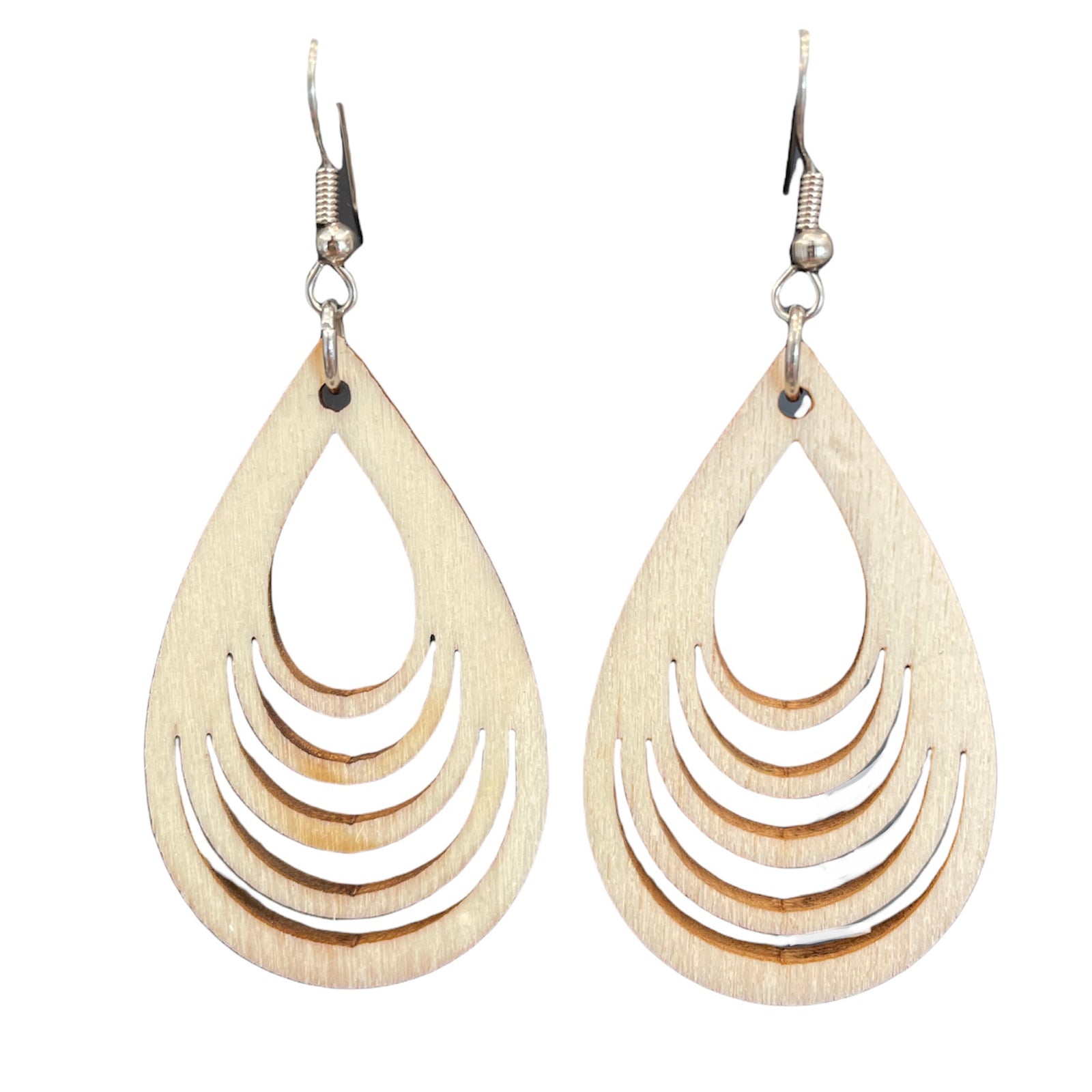 Carved Wood Earrings