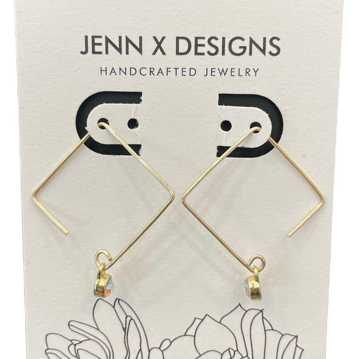 Square Drop Earrings - Large