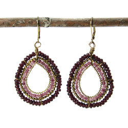WORLD FINDS - Calypso Loop Earrings Purple - The Nature of Beauty